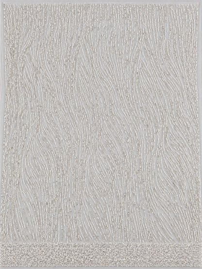 Penh Beaded Edge Fabric - White