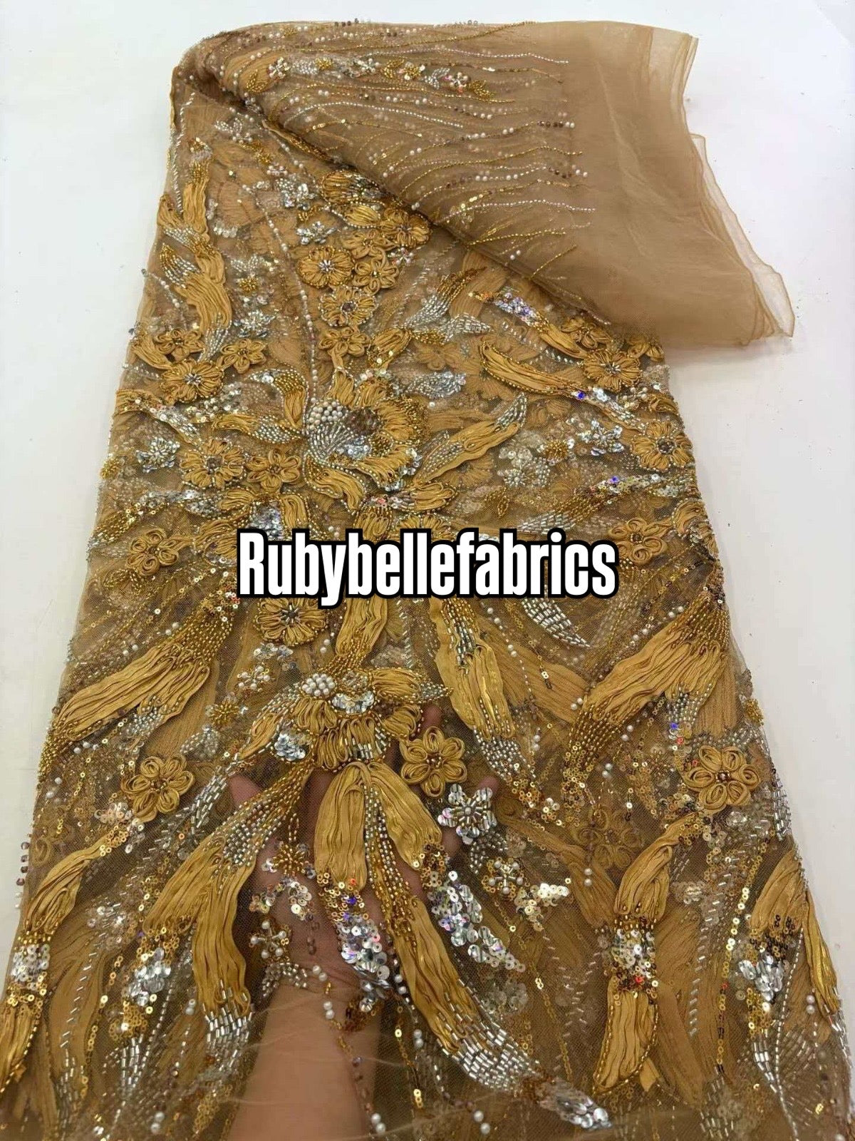 Arden Luxury Floral Beaded Sequin Fabric