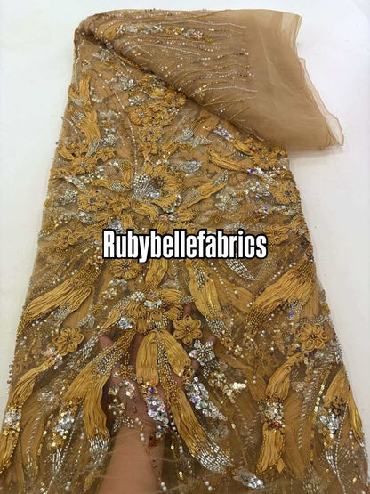Arden Luxury Floral Beaded Sequin Fabric