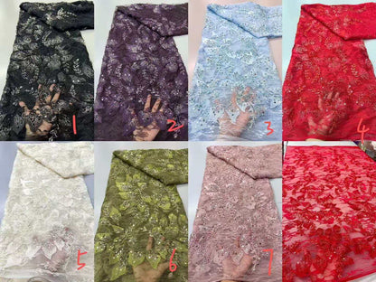 Rysan Beaded Petal Luxury Fabric