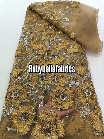 Enron Floral Petal Luxury Fabric