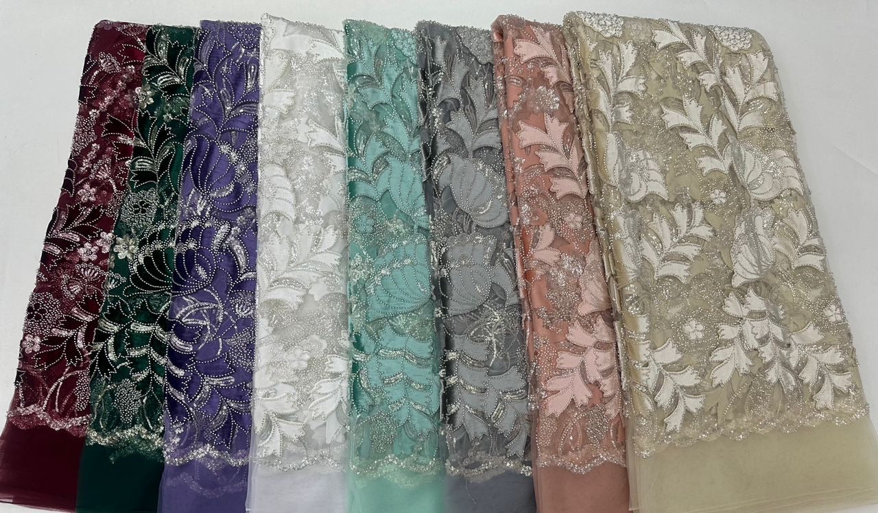 Voline Luxury Velvet Sequin Fabric - More Colors