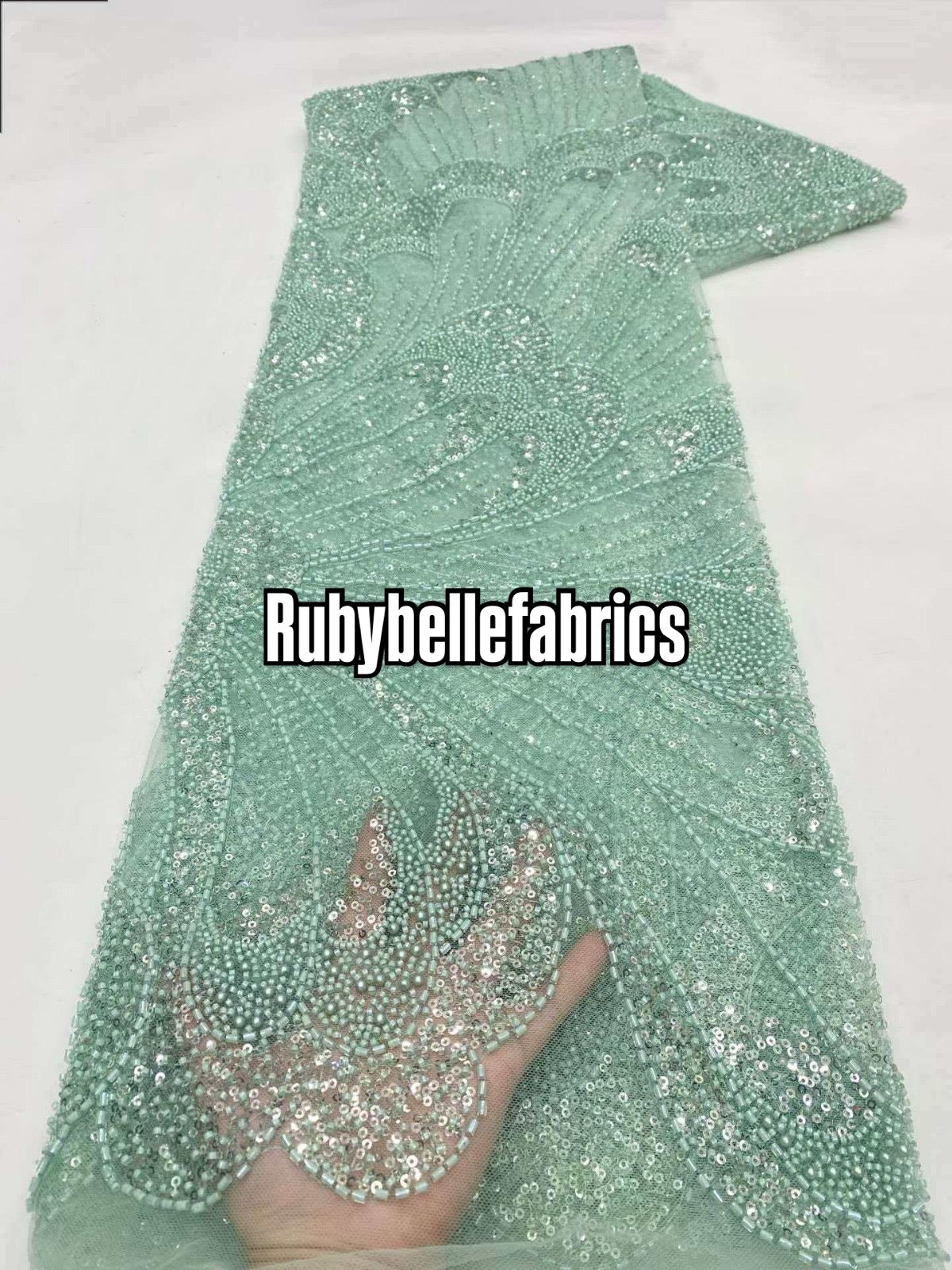 Uilt Wavy Beaded Fabric