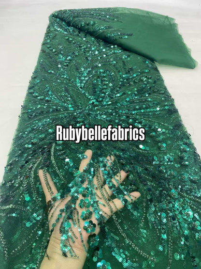 Hinton Beaded Sequin Tulle Fabric