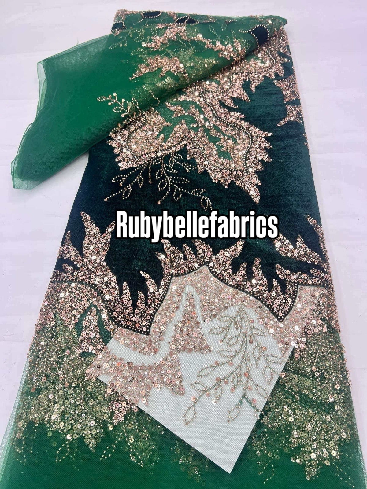 Loomxy Beaded Velvet Fabric
