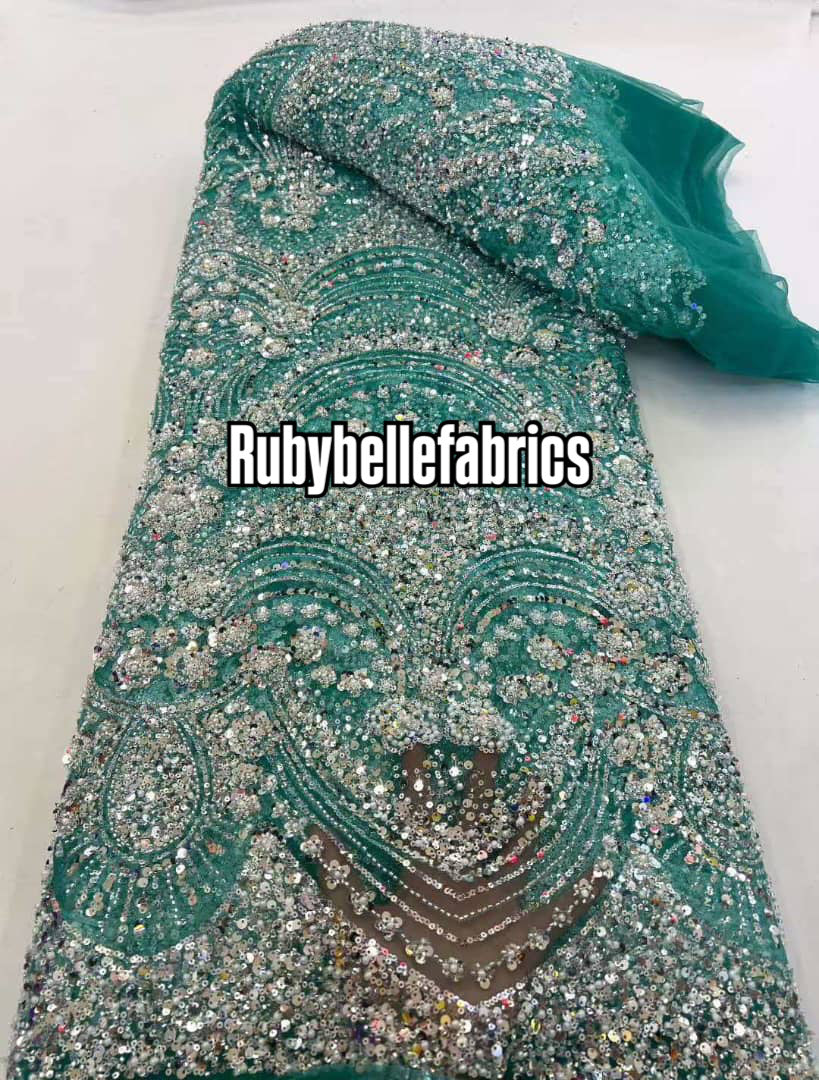 Dexzie Beaded Sequin Lace Fabric