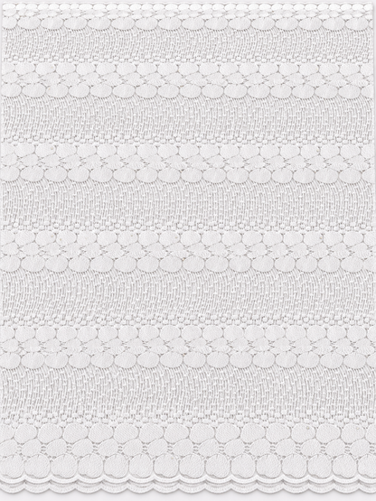 Ersion White Embroidered Lace Fabric
