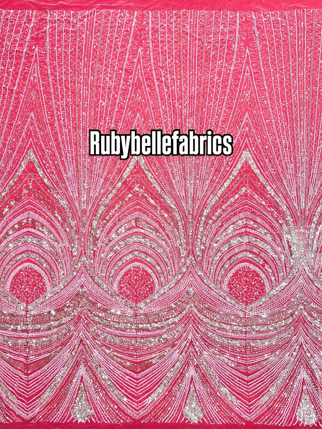 Ivlex Beaded Sequin Lace Fabric