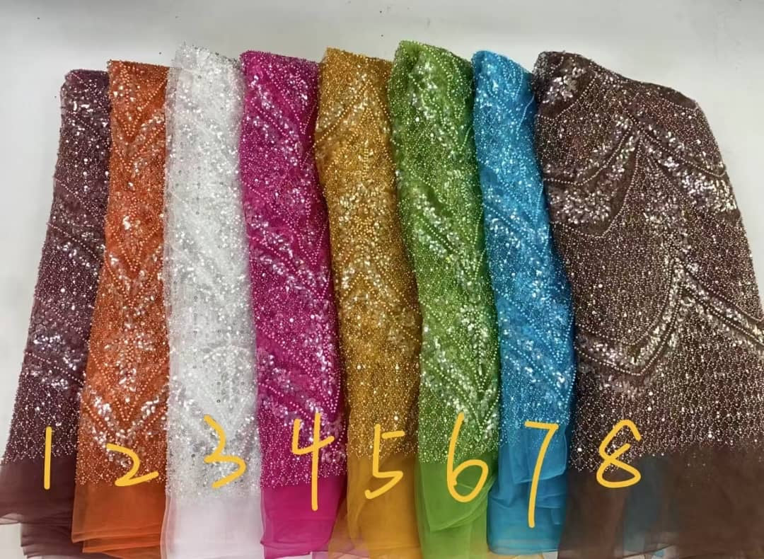 Tiliee High Quality Beaded Fabric