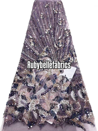 Ittle Luxury 3D Floral Beaded Fabric