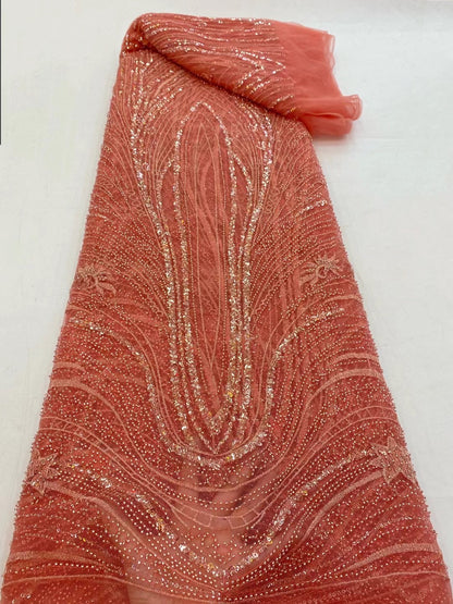 Arning Beaded Lace Fabric