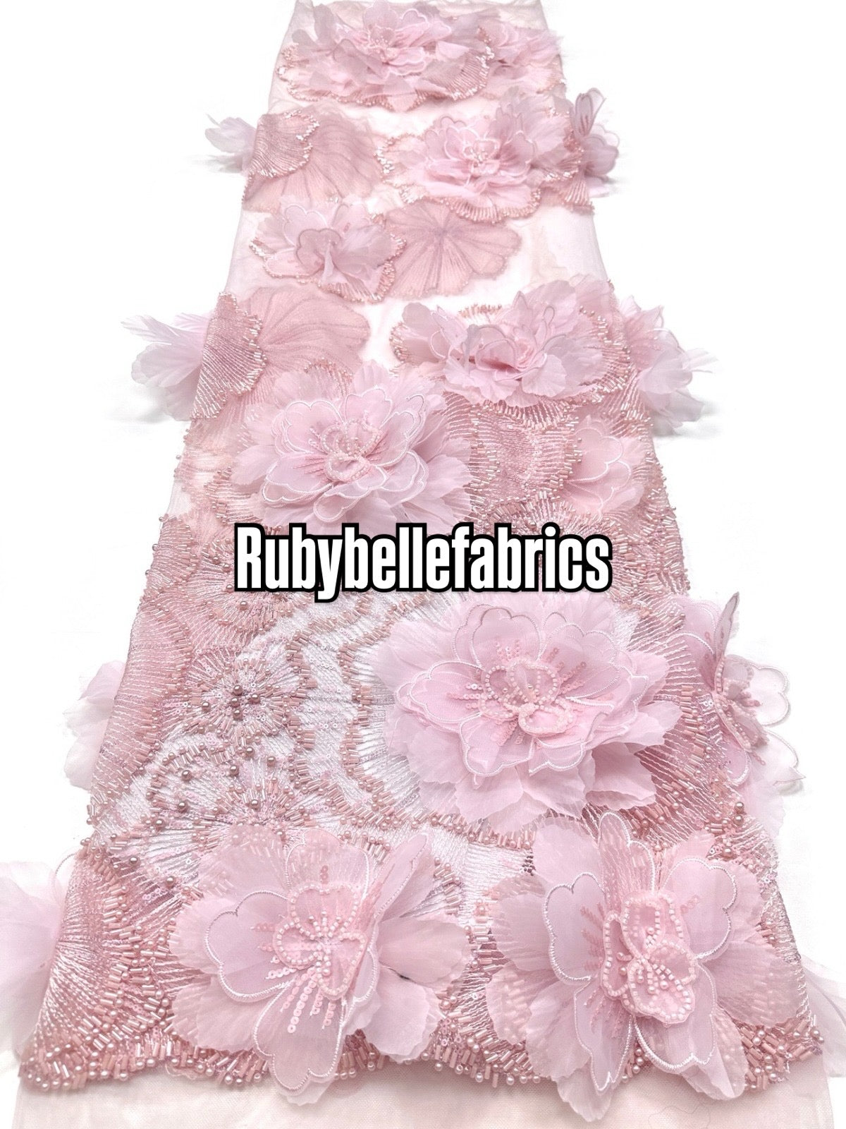 Ories Dekuxe 3D Petal Luxury Beaded Fabric