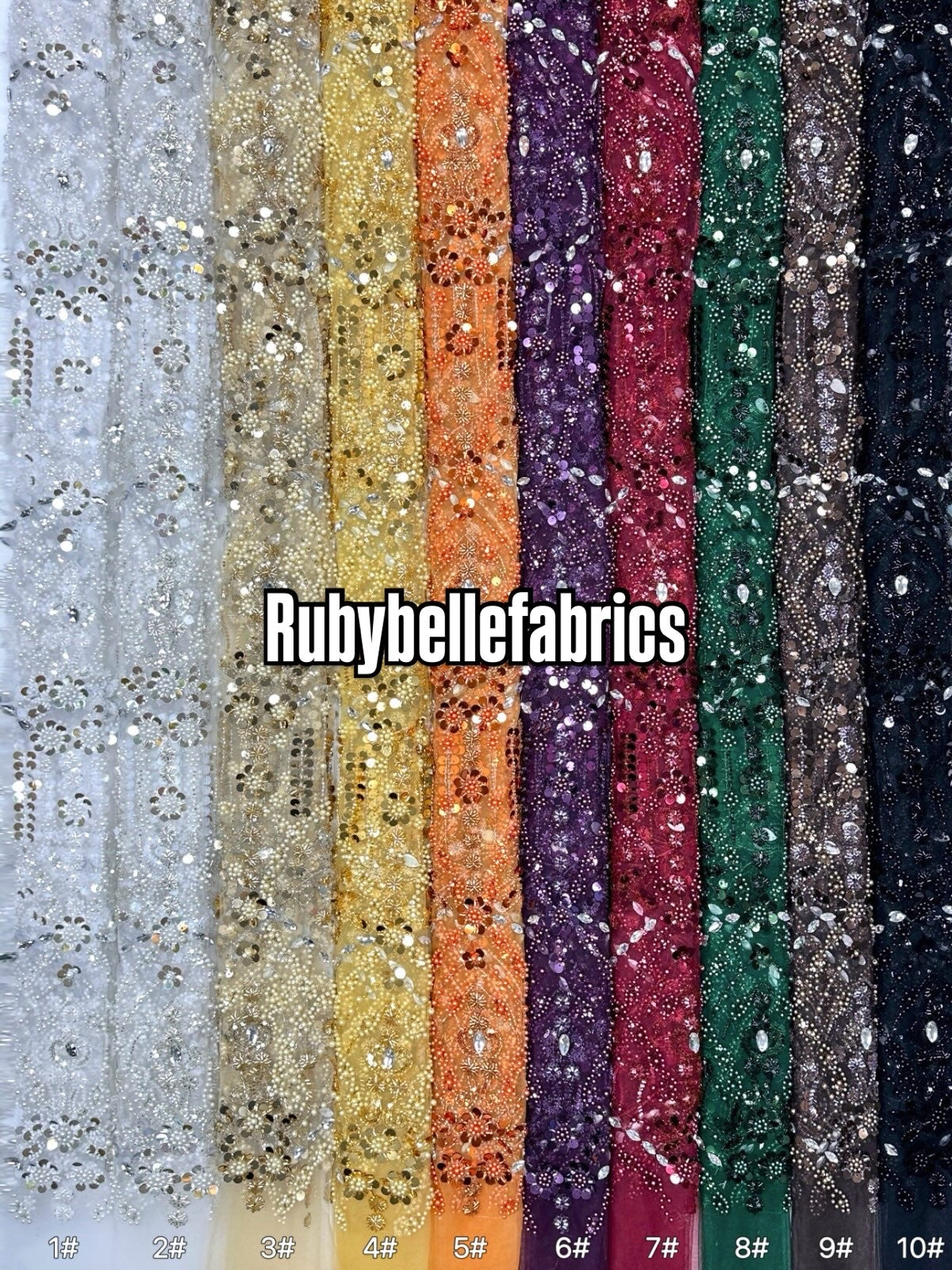Braxly Quality Beaded Stone Fabric