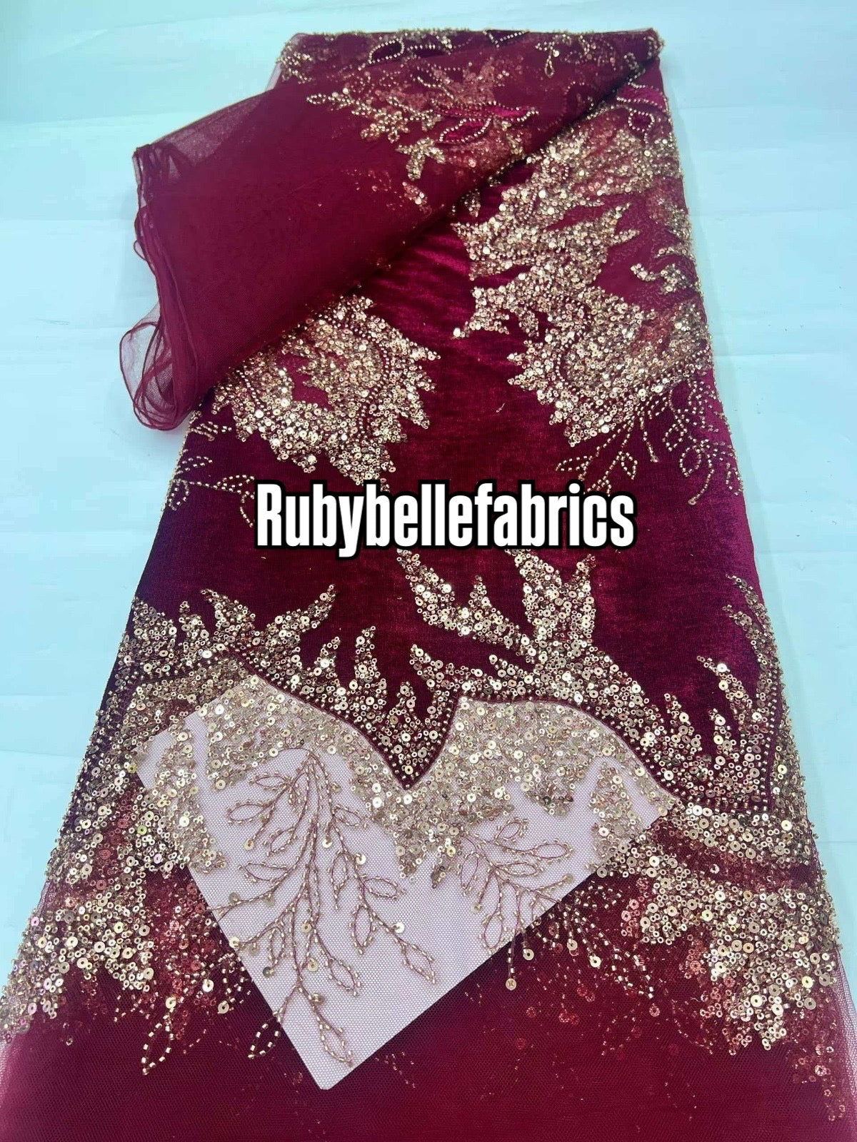 Loomxy Beaded Velvet Fabric