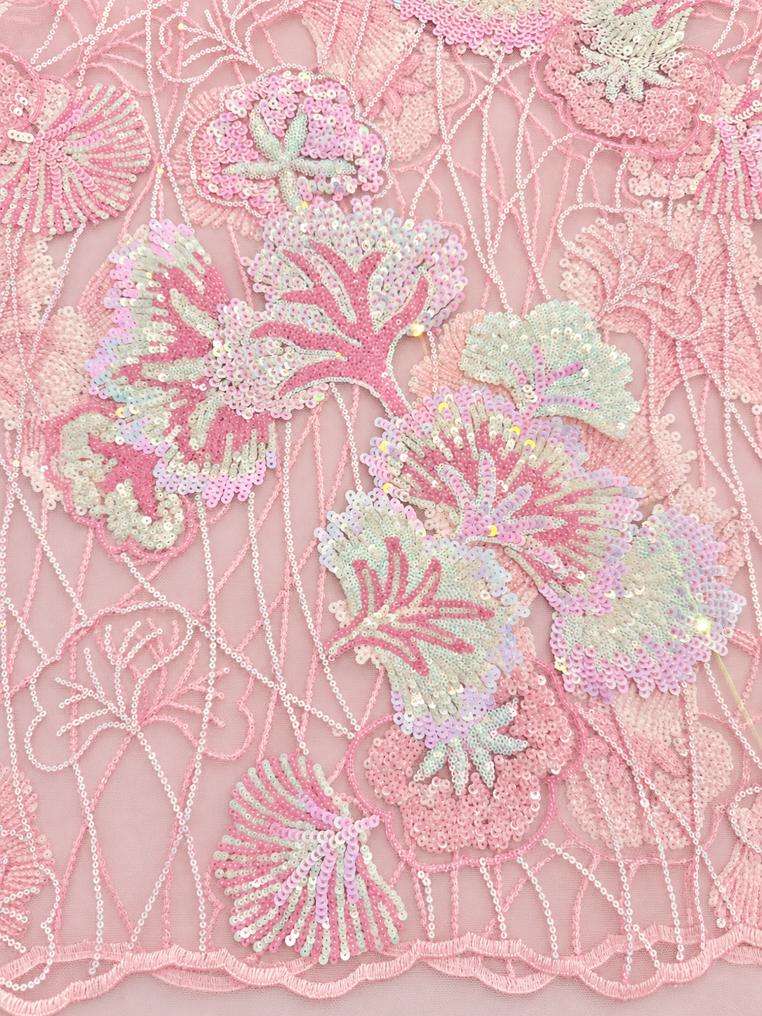Gizelie French Lace Fabric - Pink
