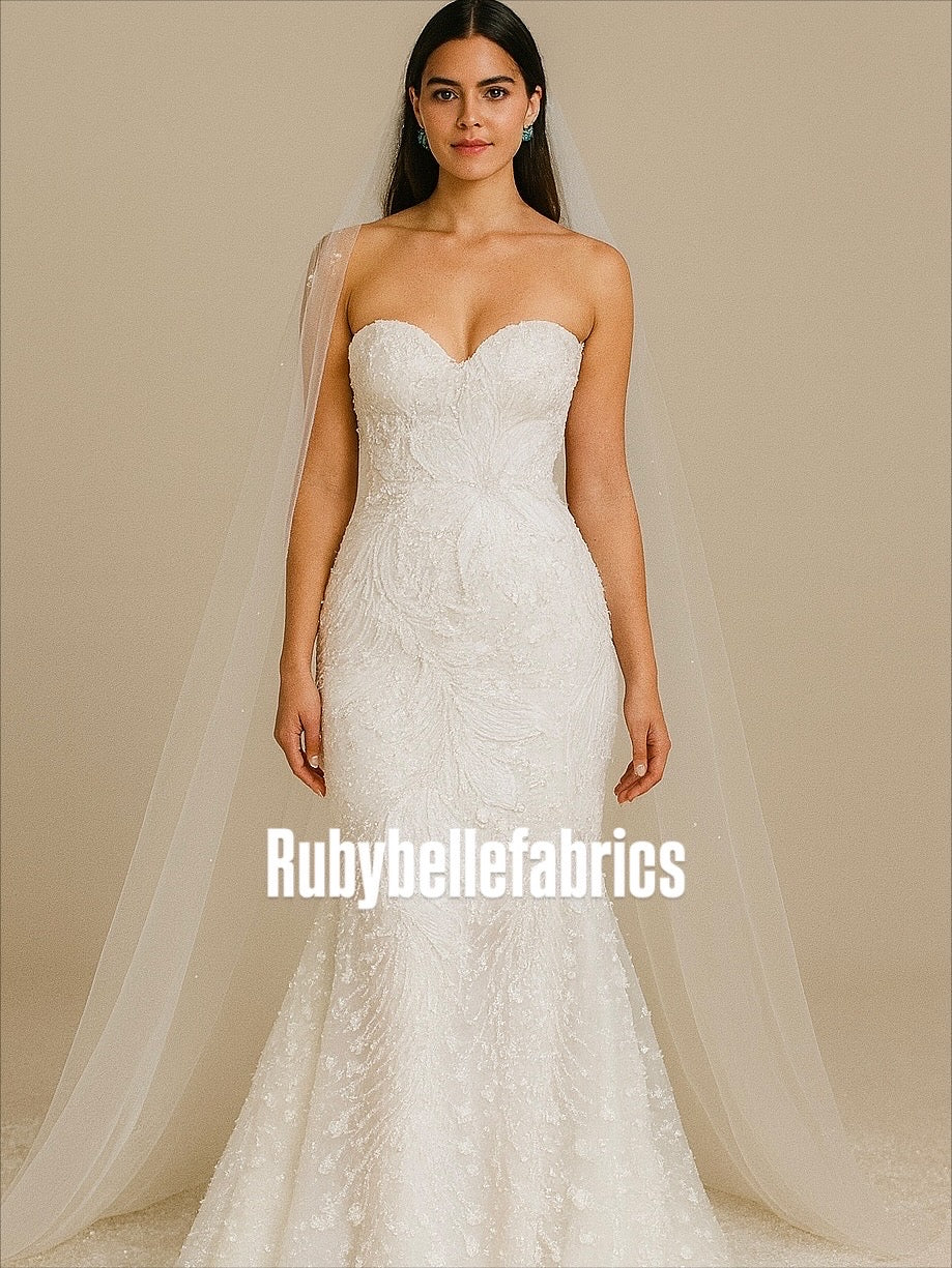 Lemier Beaded Petal Luxury Fabric