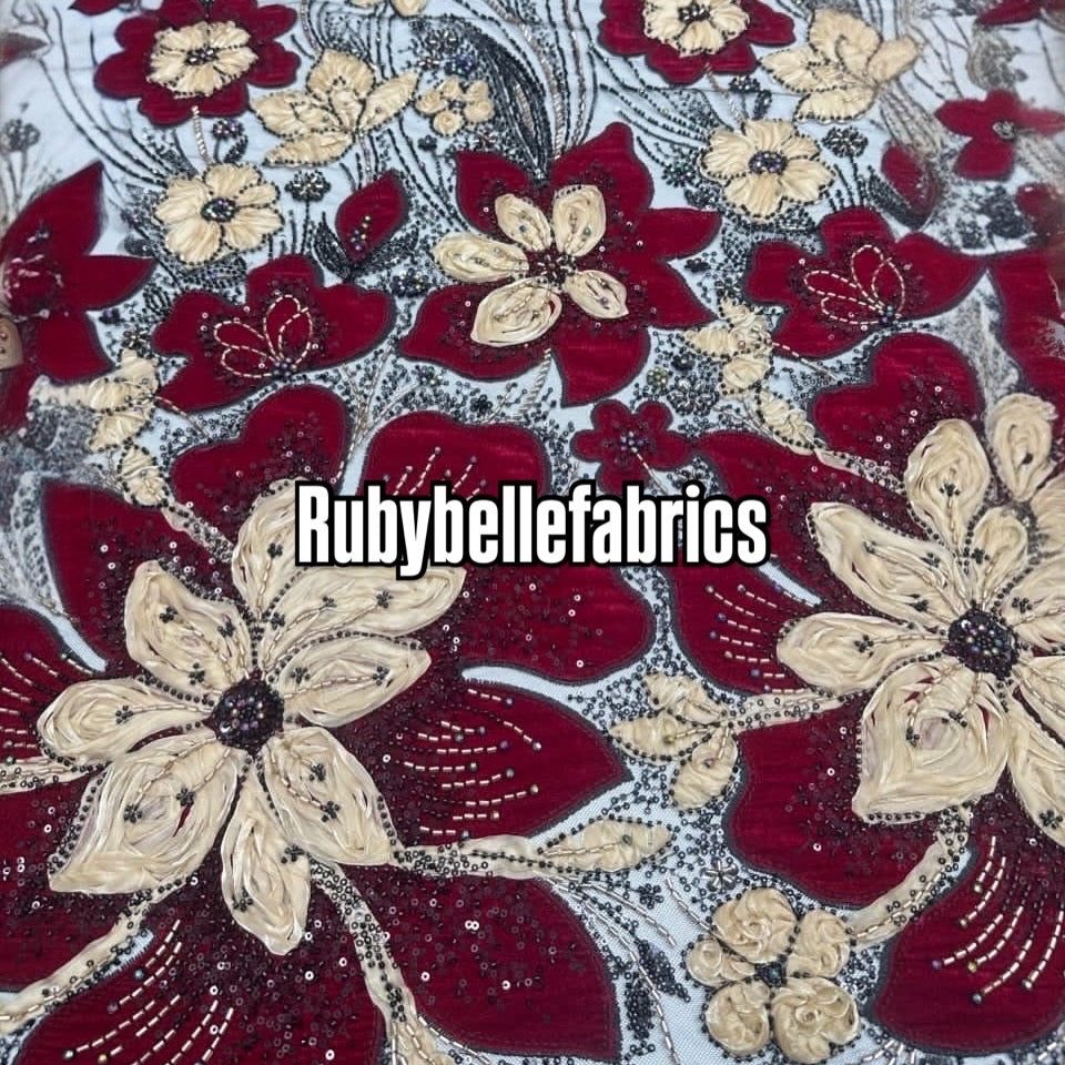 Dillon Beaded Luxury Velvet Fabric