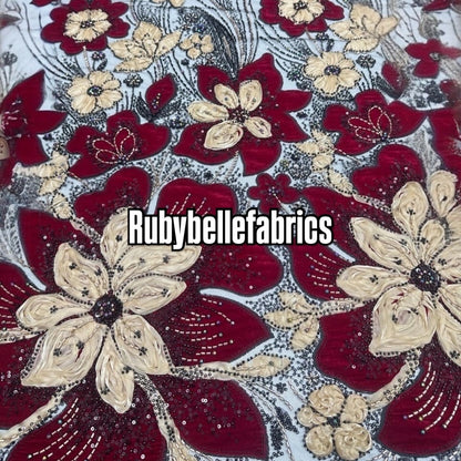 Dillon Beaded Luxury Velvet Fabric