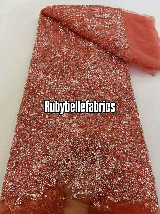 Han Beaded Sequin Lace Fabric