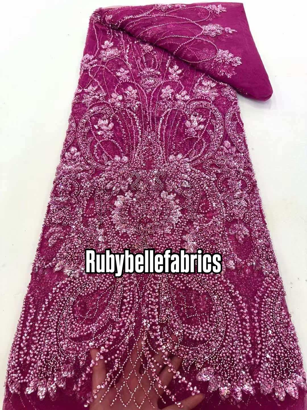 Nessia Fully Beaded Luxury Couture Fabric