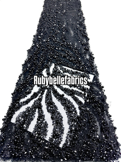 Ebra Pearls Beads Lace Fabric