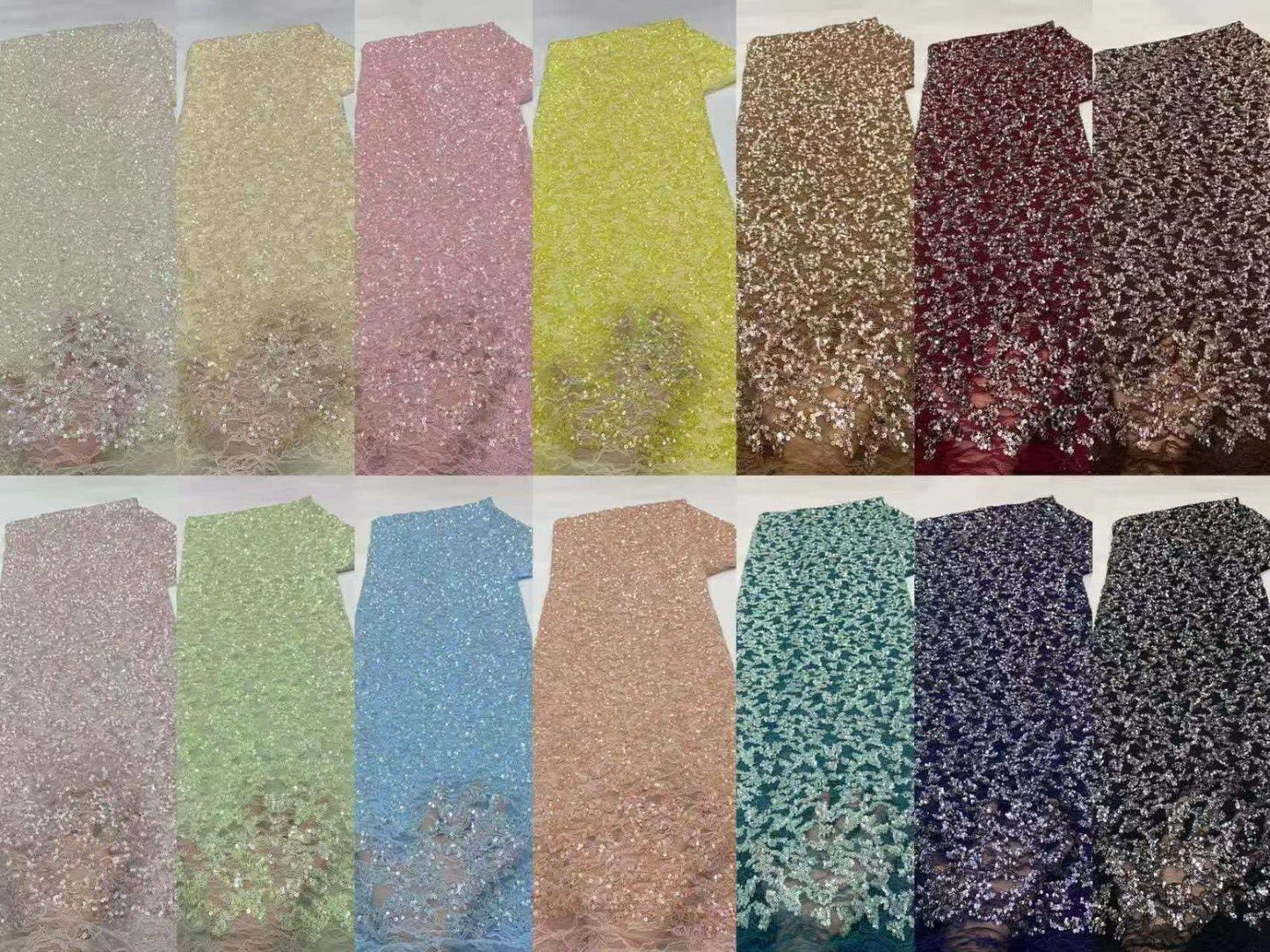 Umber Net Sequin Fabric