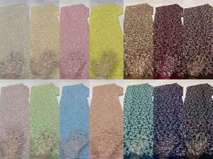 Umber Net Sequin Fabric