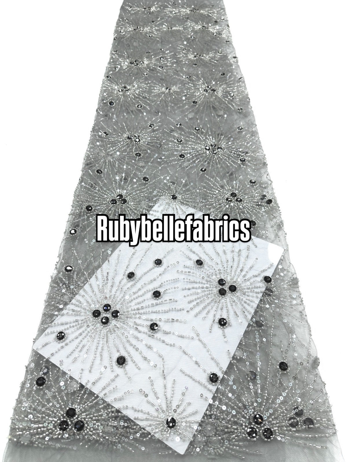 Oney Luxury Sequin Crystal Stones Fabric