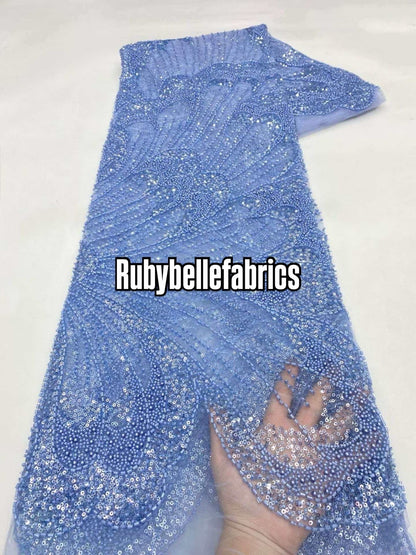 Uilt Wavy Beaded Fabric