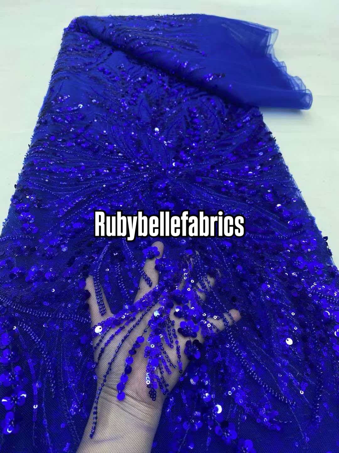 Hinton Beaded Sequin Tulle Fabric