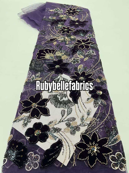 Fillie Sparkle Crystal Lace Fabric