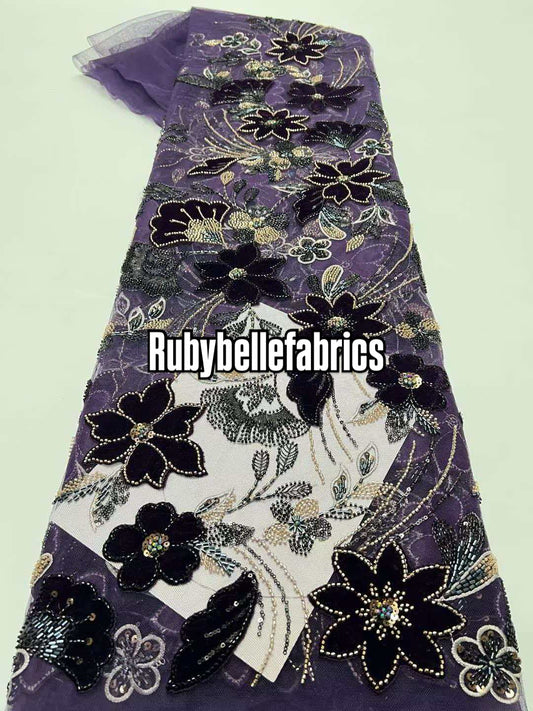 Fillie Sparkle Crystal Lace Fabric