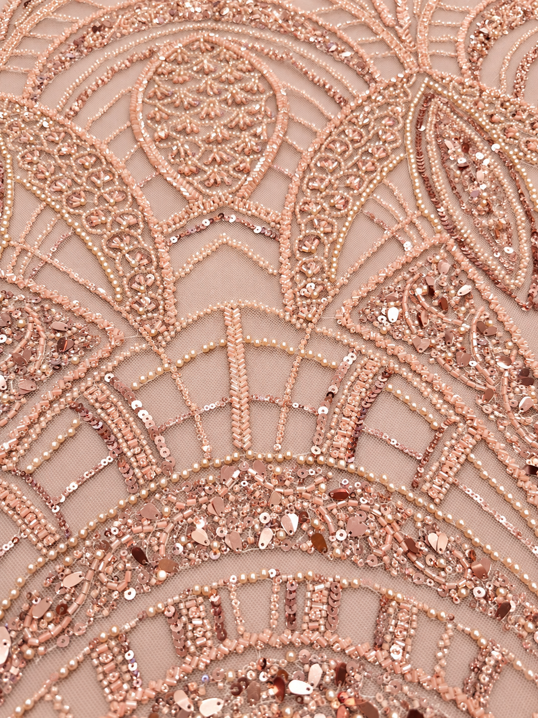 Enenia Beaded Luxury Fabric - Blush Pink