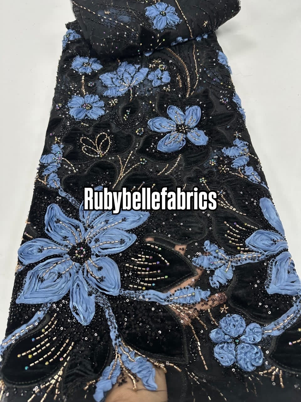 Dillon Beaded Luxury Velvet Fabric