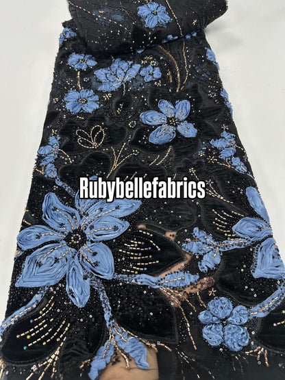 Dillon Beaded Luxury Velvet Fabric