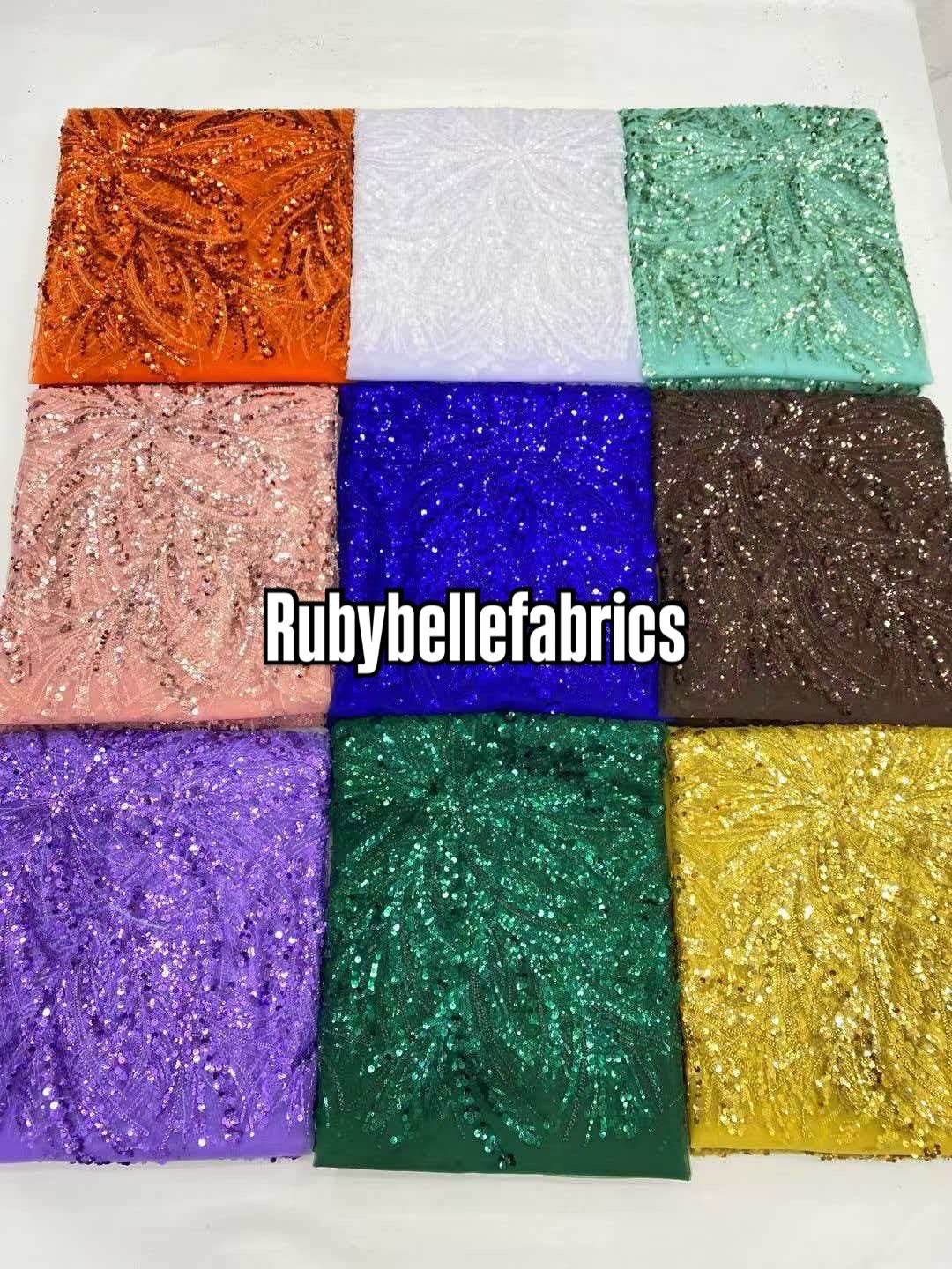 Hinton Beaded Sequin Tulle Fabric