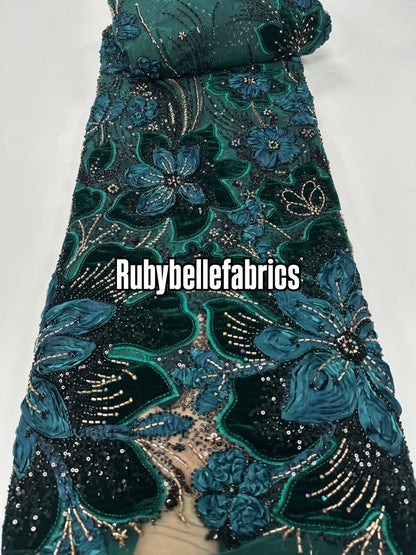 Dillon Beaded Luxury Velvet Fabric