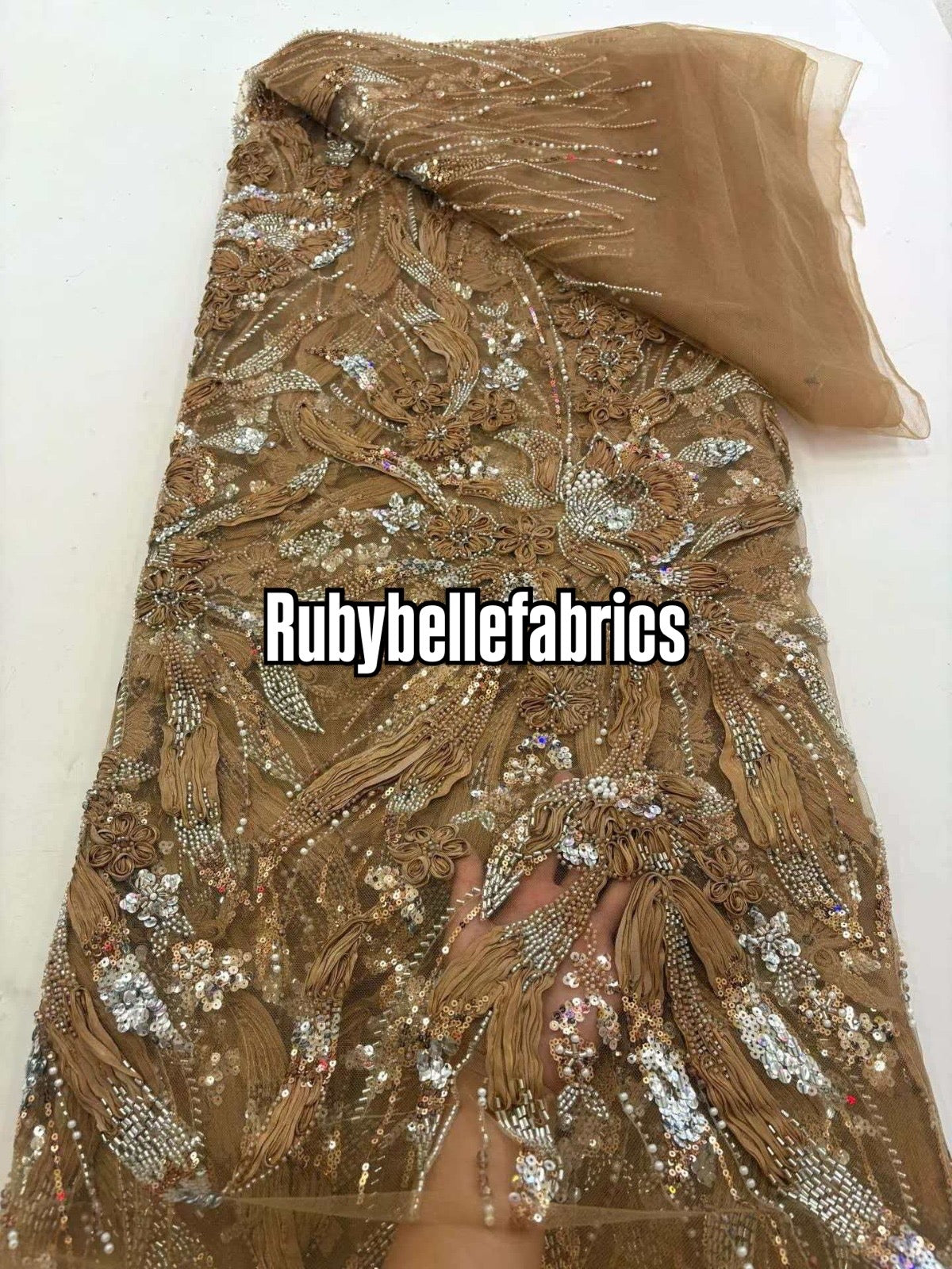 Arden Luxury Floral Beaded Sequin Fabric