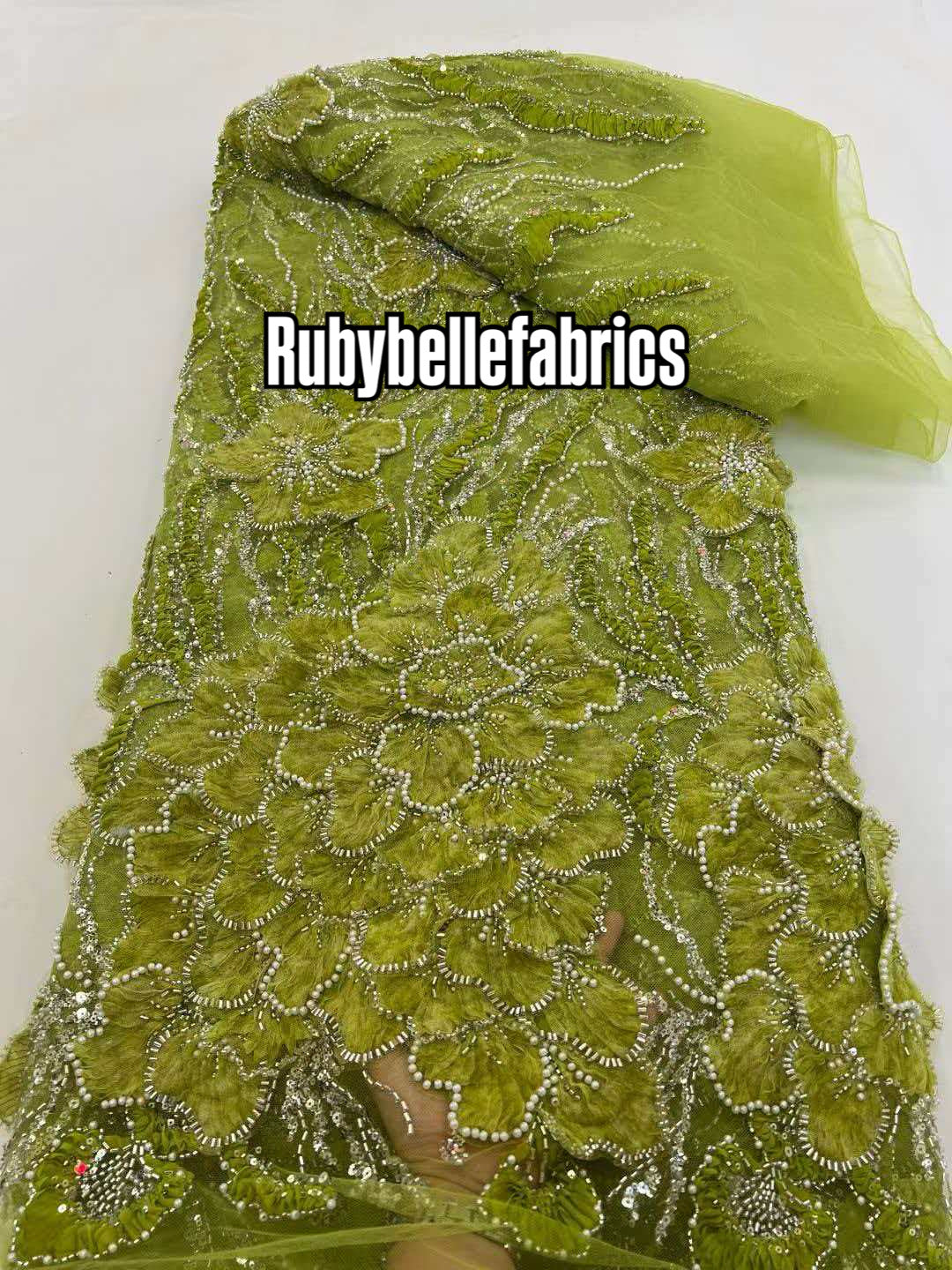 Sirelle Beaded Sequin Lace Fabric