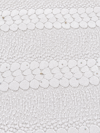 Ersion White Embroidered Lace Fabric
