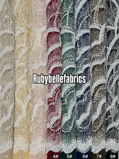 Cilia High Quality Beaded Fabric