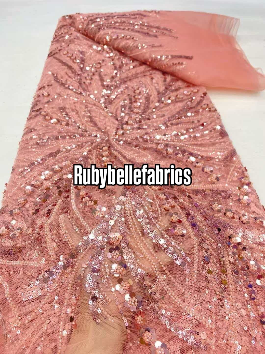 Hinton Beaded Sequin Tulle Fabric