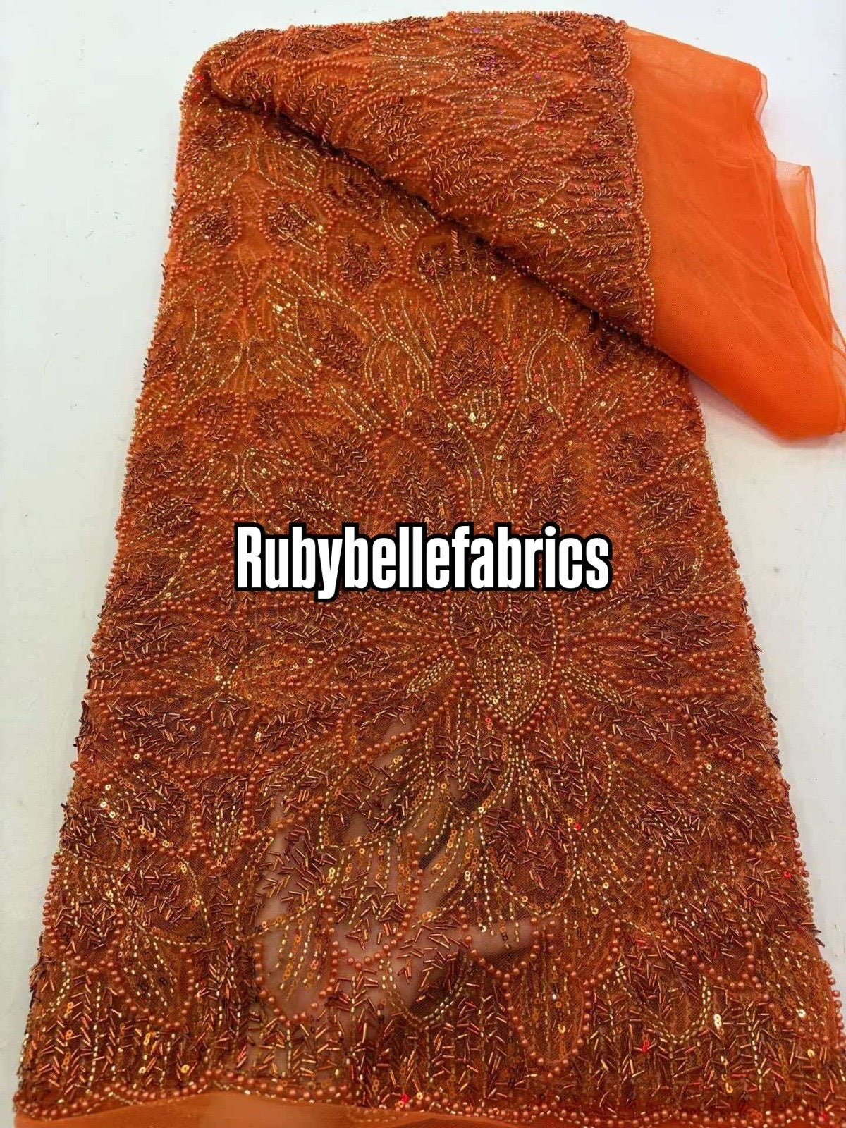 Ecials Drop Beaded Sequin Fabric