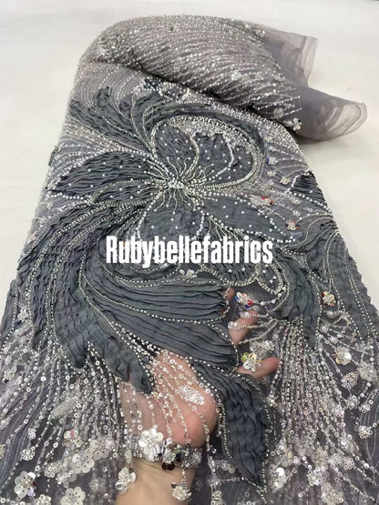 Lemier Beaded Petal Luxury Fabric