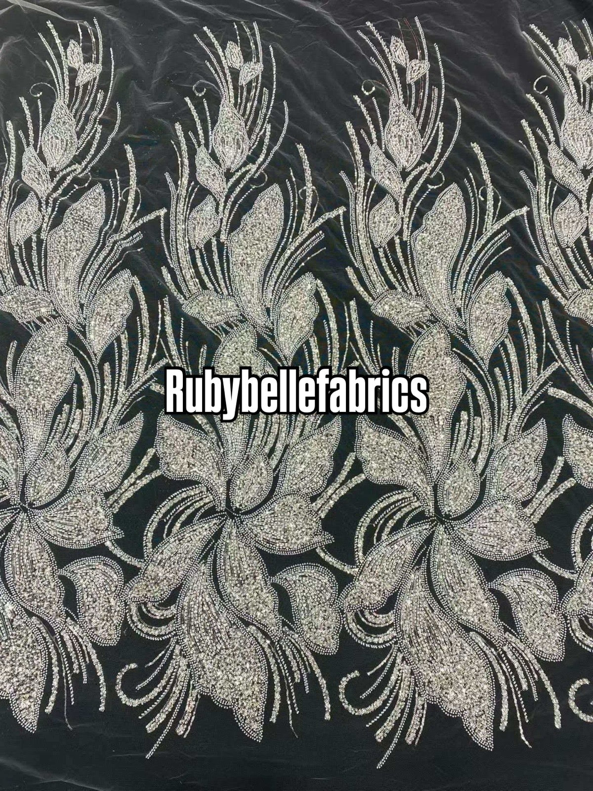 Argus Floral Sequin beaded Fabric