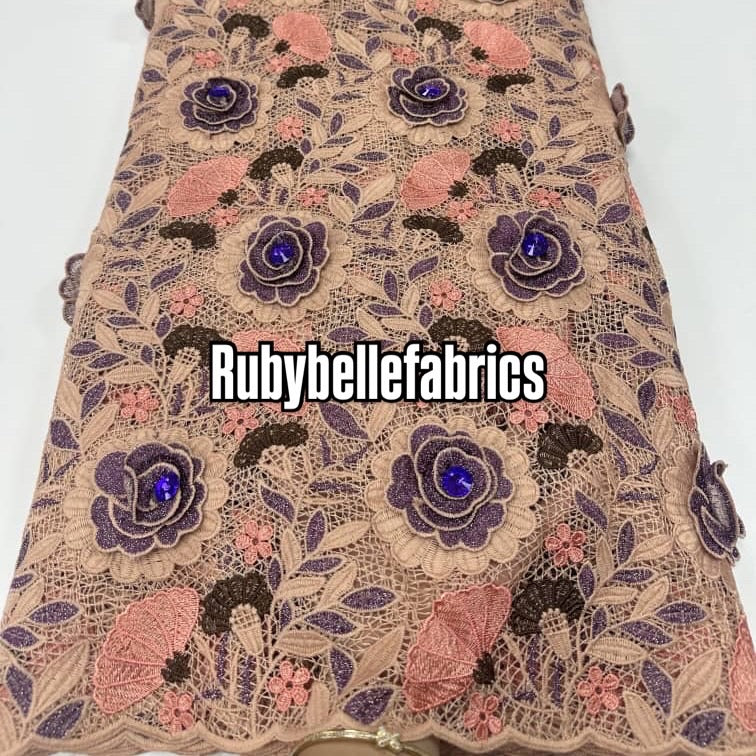 Hefio High Quality Floral Cord Lace Fabric