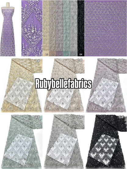 Arey Sparkle Crystal Lace Fabric