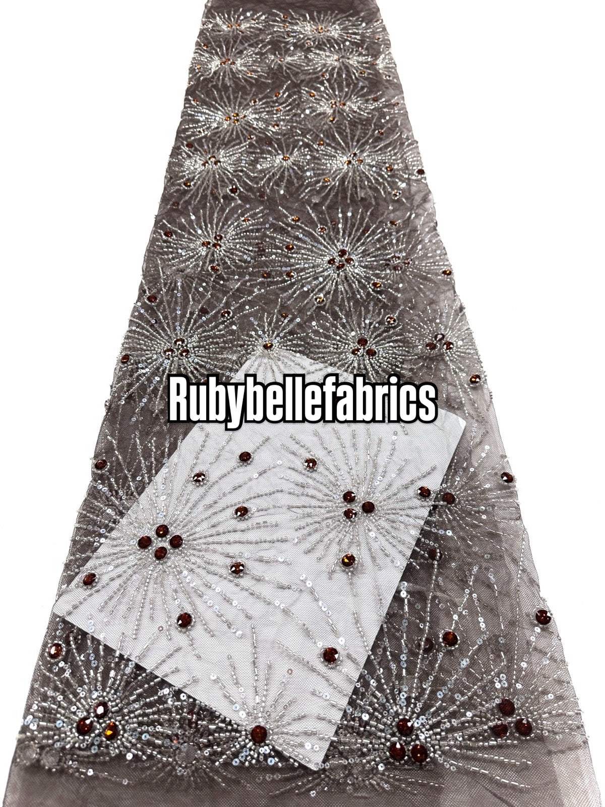 Oney Luxury Sequin Crystal Stones Fabric