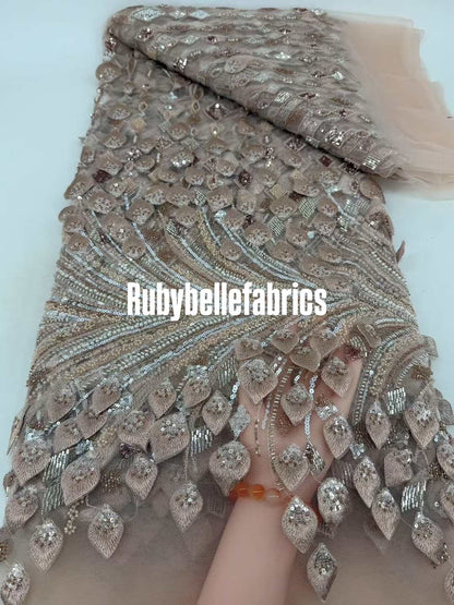 Cascada 3D Leaf Luxury Couture Fabric