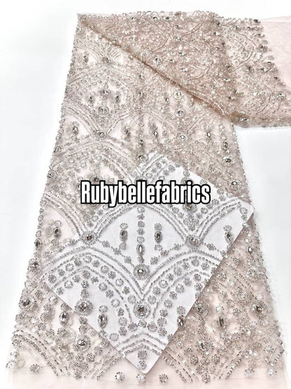 Galia Sparkle Crystal Lace Fabric